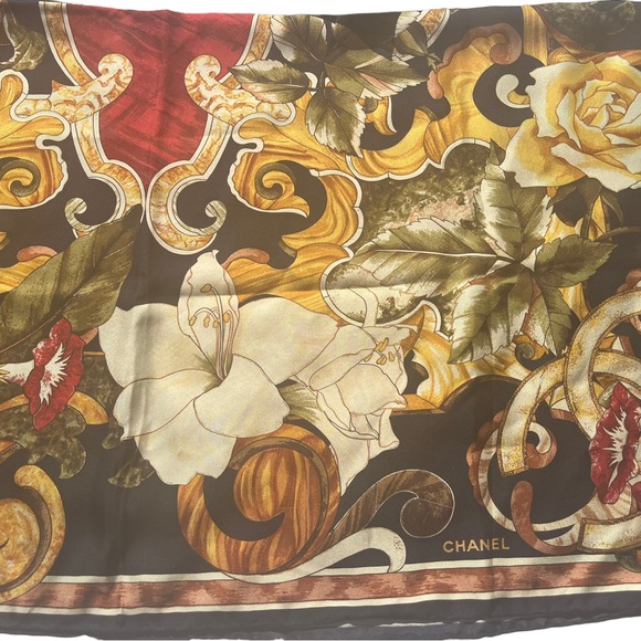 Authentic Chanel Silk Scarf - Picture 9 of 12